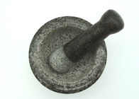 Reliable Stone Mortar And Pestle Set 100% Solid Granite Round With Base