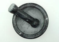 Black Stone Mortar And Pestle , Marble Mortar And Pestle Set Round Shape