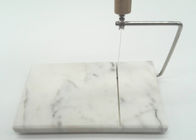 White Marble Cheese Slicer Board , Marble Cheese Cutting Board Wood Handle