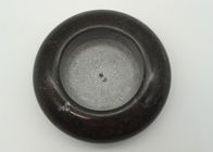 4.25&quot; Round Black Stone Candle Holders Customized Design OEM Available