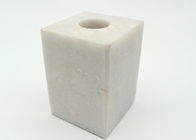 Square Stone Pillar Candle Holders Polished Finish Surface Moisture Resistant