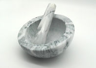 Dia 16.5cm H9cm Grey Stone Mortar And Pestle For Herbs Spices