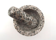 Culinary Stone Mortar And Pestle , Deep Granite Mortar And Pestle Diameter 9 cm