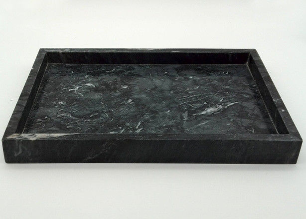 Anti Mositure Real Marble Look Tray Black Color For Restaurant / Bar