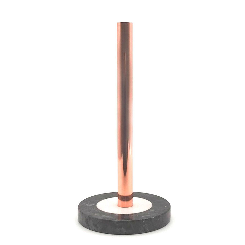 Free Standing Marble Stone Paper Towel Holder Black and White Marble