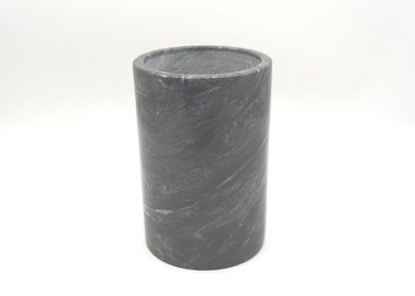 Natural Marble Wine Chiller Containers Black Marble Ice Storage Bucket  7"
