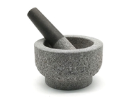 Unpolished Granite Grinder Bowl Heavy Duty Stone Mortar And Pestle Set For Guacamole Pesto Herb Crusher