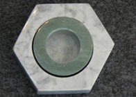 Hexagon Shape Stone Candle Holders , Marble T Light Candle Holders 6x7.2x3.5cm