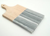 Cheese Chopping Stone Placemats , Rectangle Wooden Marble Cutting Board