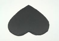 Natural Stone Placemats , Black Slate Plates Heart Shape With Pads