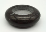 4.25&quot; Round Black Stone Candle Holders Customized Design OEM Available