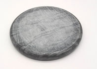 Hotel Natural Round Marble Serving Tray Black Polished Environment Friendly