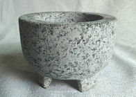 Custom Shape Granite Stone Bowl Outside Honed Finish Non Toxic With 3 Legs