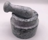 Solid Marble Stone Mortar And Pestle Set Round Shape For Kitchen Grinding Spices