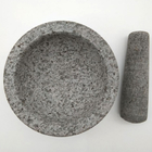 Granite Stone Mortar And Pestle Set Herb Spice Press Crusher Stone Pound Bowl