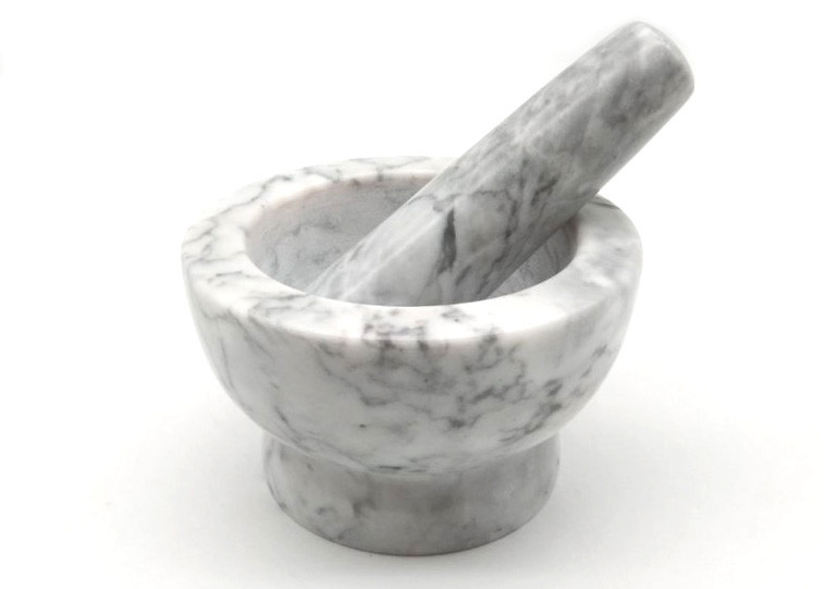 Natural Carve Marble Stone Mortar And Pestle Polished Kitchen Tool