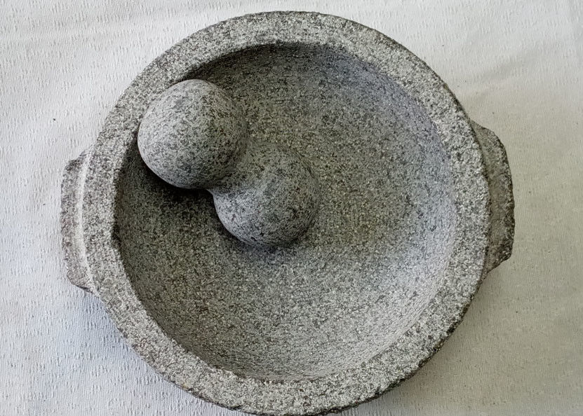 Food Safe Stone Mortar And Pestle Molcajete Guacamole With Handles