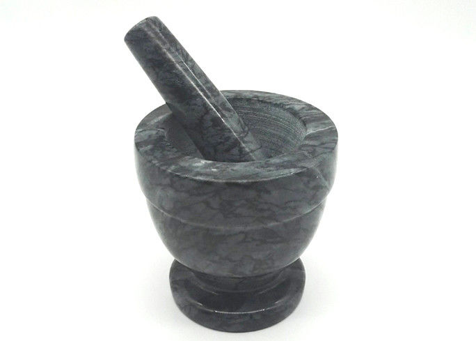 Marble Stone Mortar And Pestle Kitchen Item Convenient Easy Cleaning