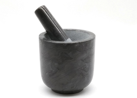 Black Marble Stone Mortar And Pestle Perfect Grinder for Herbs And Spices Kitchen Usage for Customized Size